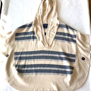 American Eagle Outfitters navy striped poncho XS/S